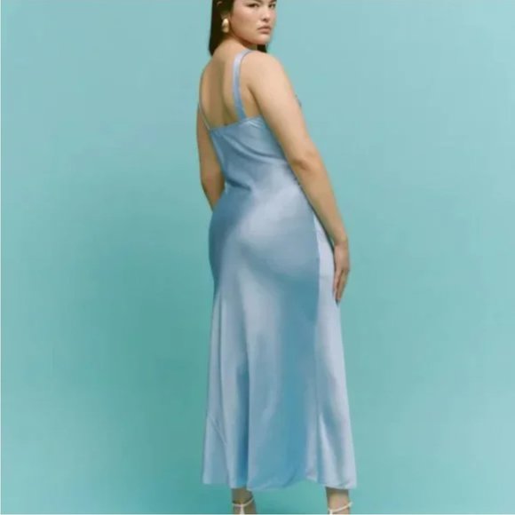 Reformation Daytona Silk Dress - Mineral - Picture 5 of 8